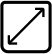 icone dimensão diagonal